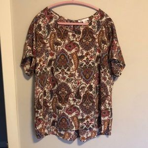 DR2 orange and pink paisley blouse 💕🧡